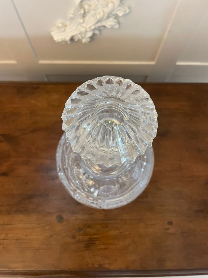 Outstanding Quality Antique Victorian Cut Glass Decanter - Image 6